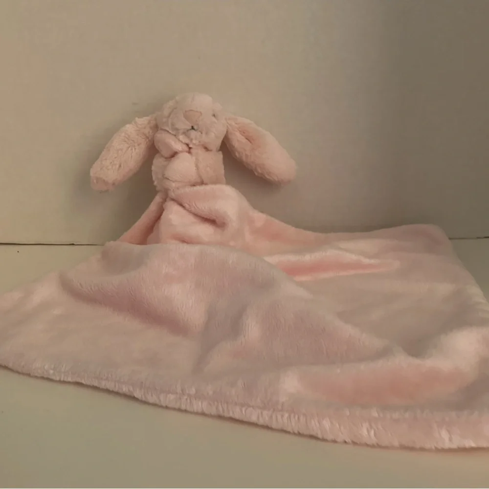Jellycat bashfull bunny lovey blanket 13”x13” - Picture 2 of 8